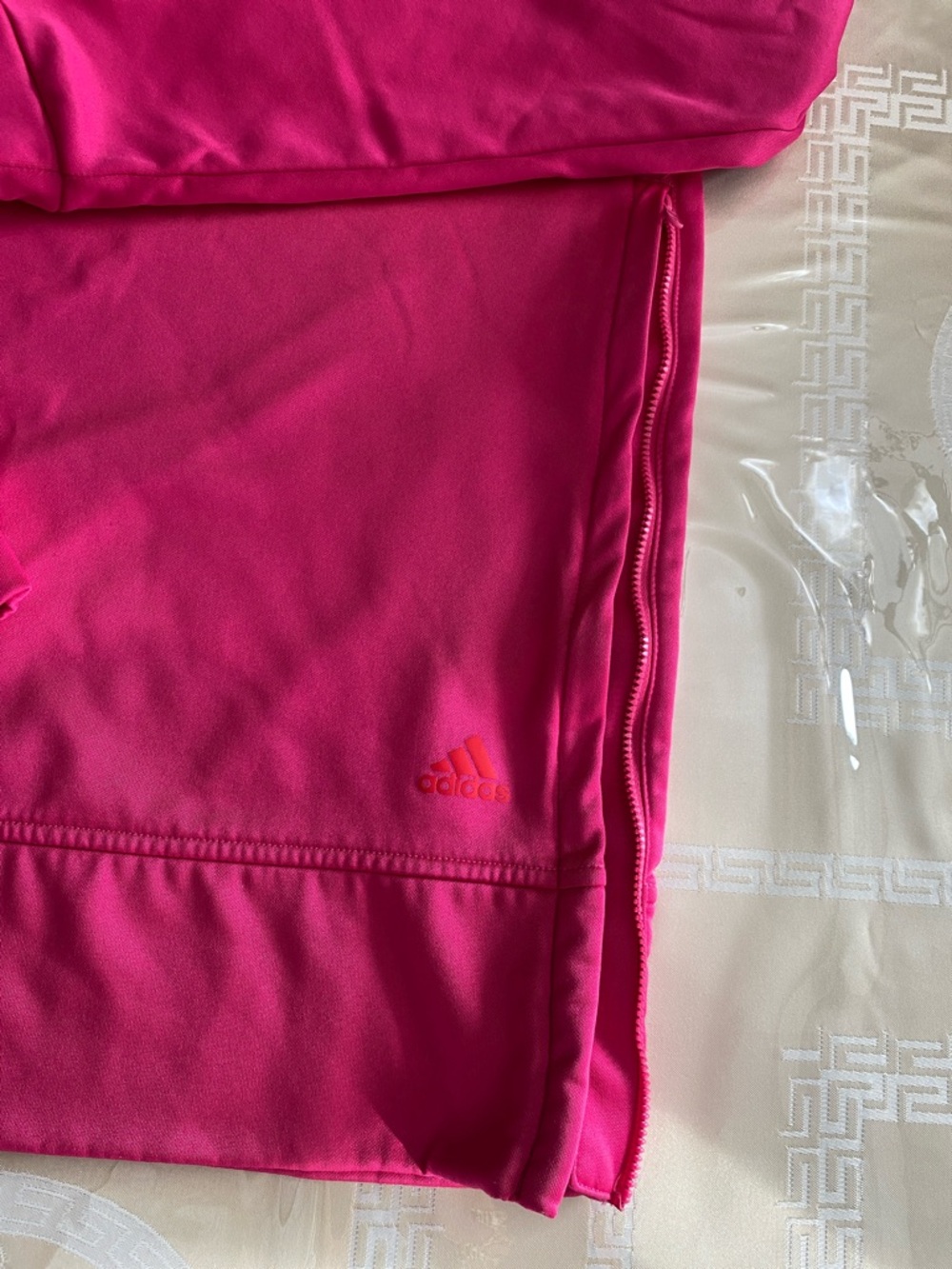 adidas Bright Pink Long Sleeve Crew Sweatshirt - Picture 2 of 10